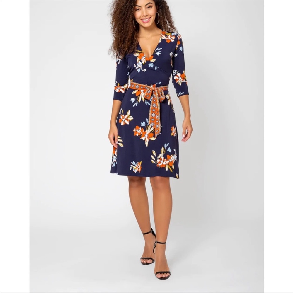 NEW Leota/Stitchfix Reye Jersey Floral Faux Wrap Dress Sz Small
